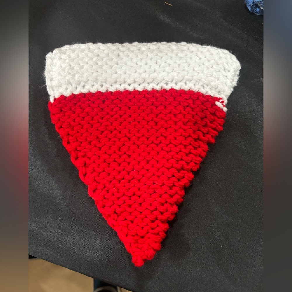 NWOT Large Knit Santa Dog Bandana